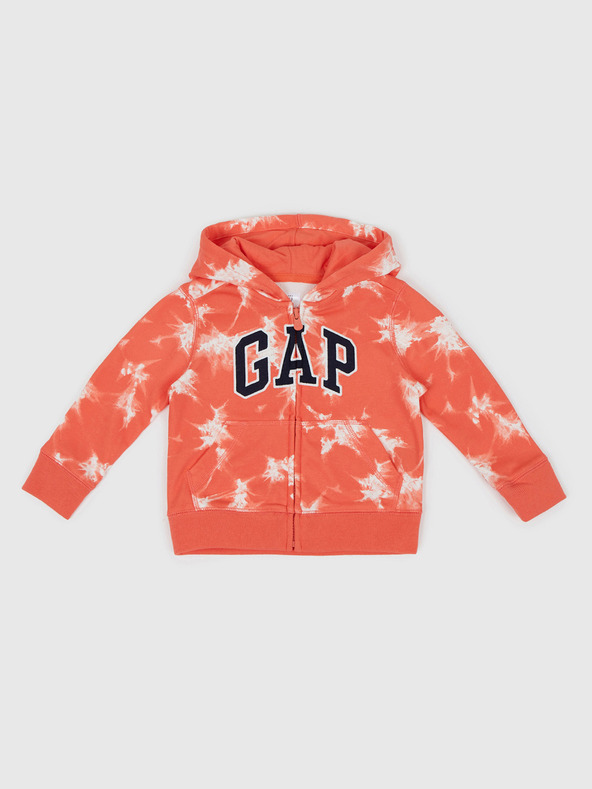 GAP Otroški pulover s batiko potiskom in logotipom GAP
