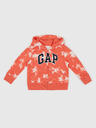GAP Otroški pulover s batiko potiskom in logotipom GAP