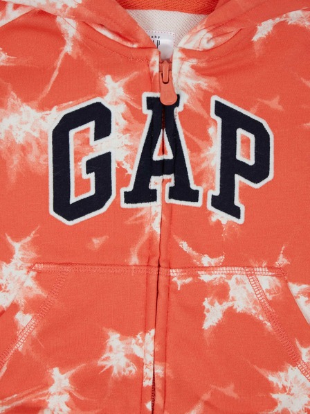 GAP Otroški pulover s batiko potiskom in logotipom GAP