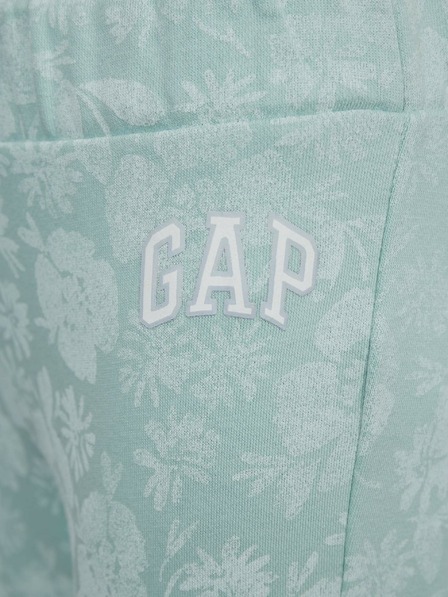 GAP Detské tepláky s kvetmi a logom GAP