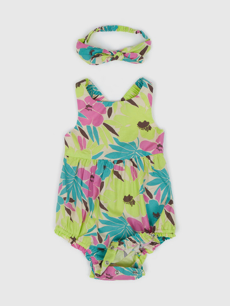 GAP Baby cvetno body s trakom za lase GAP