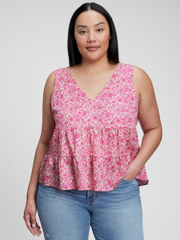 GAP Bombažna cvetlična crop top GAP