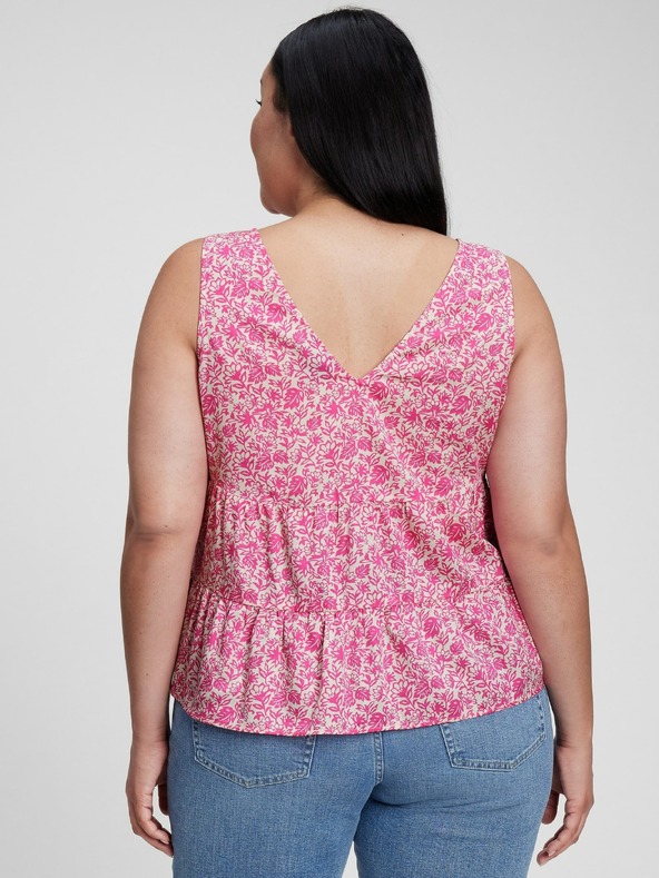 GAP Bombažna cvetlična crop top GAP