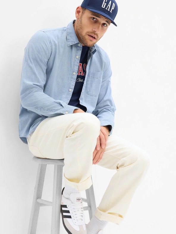 GAP Chambray srajca z dolgimi rokavi GAP