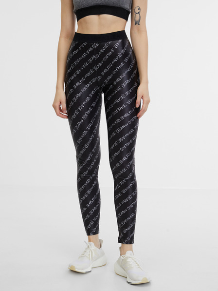 Versace Jeans Couture Črne ženske nogavice z vzorcem Versace Jeans Couture