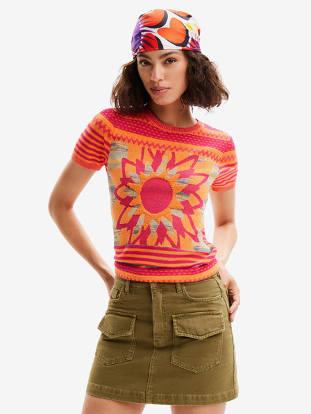 Desigual Desigual Sun Blue ženska oranžna pletena majica