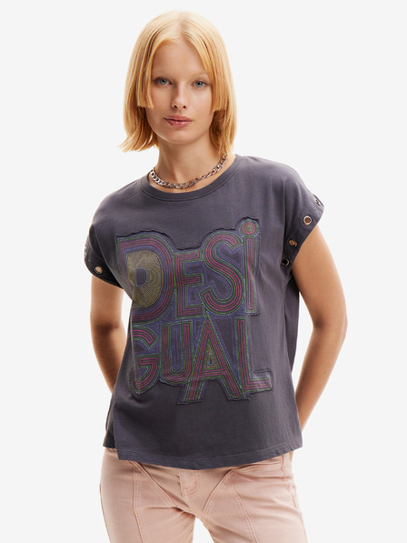 Desigual Temno siva ženska majica Desigual Berlin