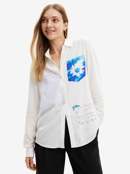 Desigual Bela ženska srajca Desigual Génova
