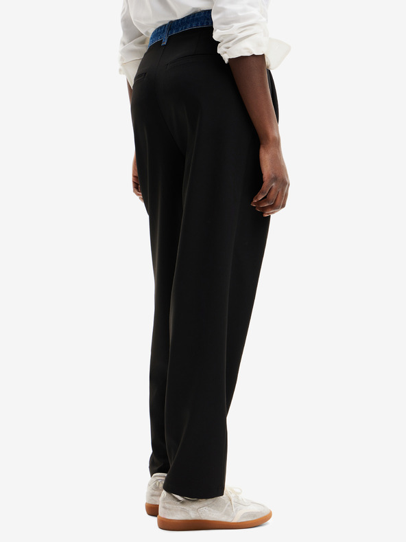 Desigual Črne ženske hlače Desigual Milan