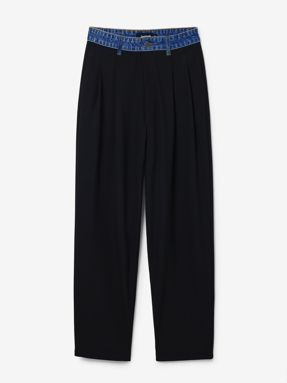 Desigual Črne ženske hlače Desigual Milan