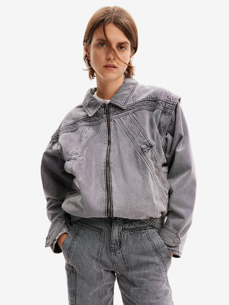 Desigual Svetlo siva ženska jeans jakna Desigual Tae