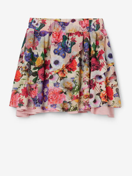 Desigual Desigual Bimba Roza in krem dekliška cvetlična krila