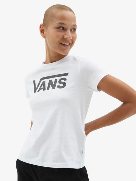 Vans Bela ženska majica s potiskom Vans Flying V Crew