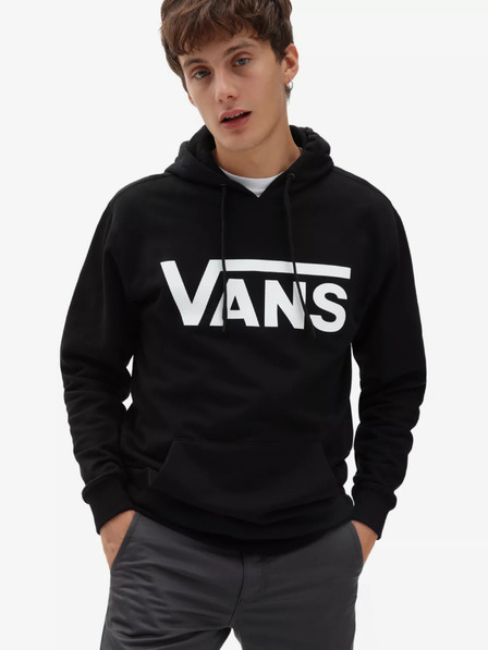 Vans Moška črna jopa s potiskom VANS