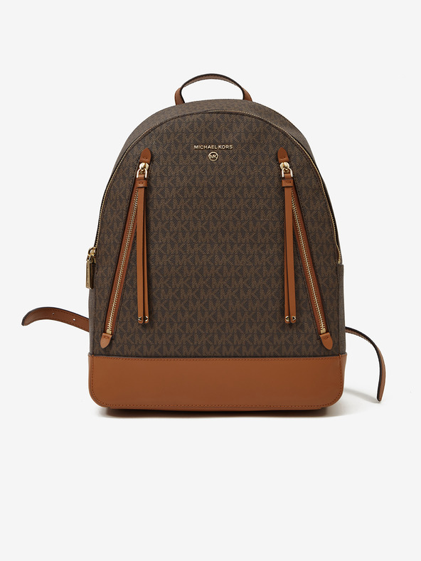 Michael Kors Temno rjav ženski vzorčast nahrbtnik Michael Kors