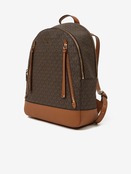 Michael Kors Temno rjav ženski vzorčast nahrbtnik Michael Kors
