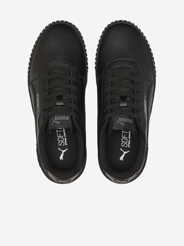 Puma Črne ženske usnjene superge Puma Carina 2.0