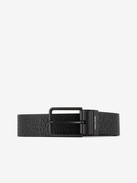 Armani Exchange Črni moški usnjeni pas Armani Exchange