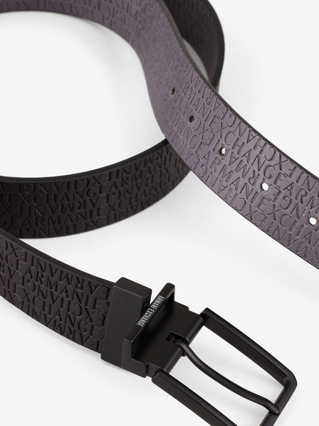 Armani Exchange Črni moški usnjeni pas Armani Exchange