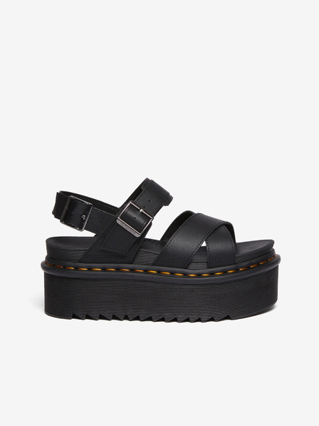 Dr. Martens Črni ženski sandali s platformo Dr. Martens Voss Ii Quad