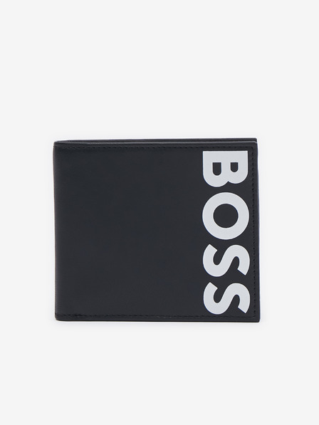 BOSS Črna moška usnjena denarnica Hugo Boss