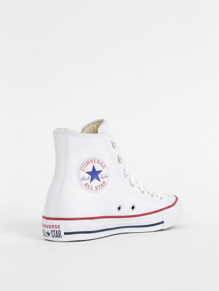 Converse Bele usnjene gležnjarske superge Converse Chuck Taylor All Star Leather