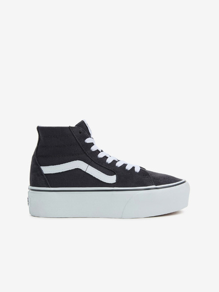 Vans Temno sive ženske gležnjarske superge iz semiša VANS UA SK8-Hi Tapered Stackform