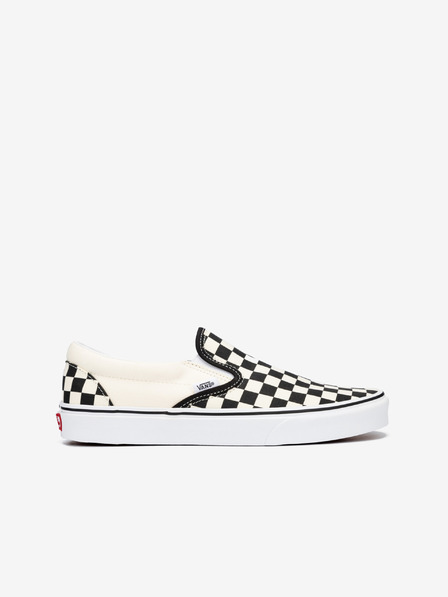 Vans Črne in krem vzorčaste superge Vans Classic Slip On