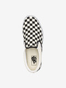 Vans Črne in krem vzorčaste superge Vans Classic Slip On
