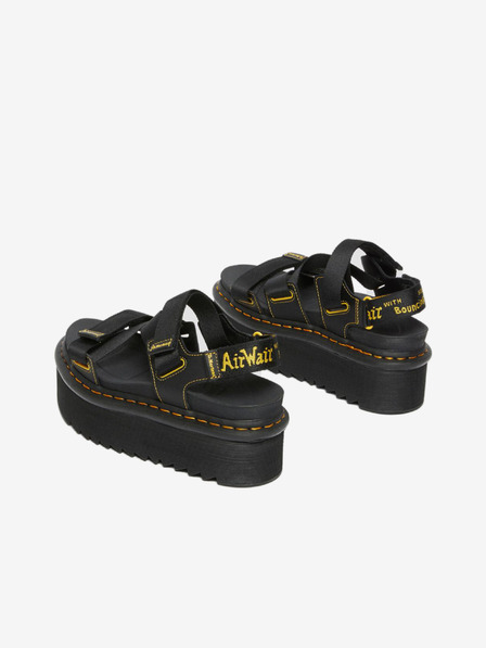 Dr. Martens Črni ženski usnjeni sandali Dr. Martens Kimber