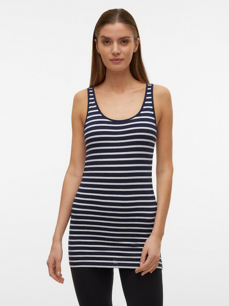 Vero Moda Modro-bela črtasta ženska majica Vero Moda Maxi