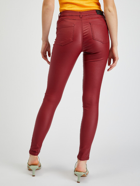 Orsay Vinsko rdeče ženske skinny fit hlače ORSAY