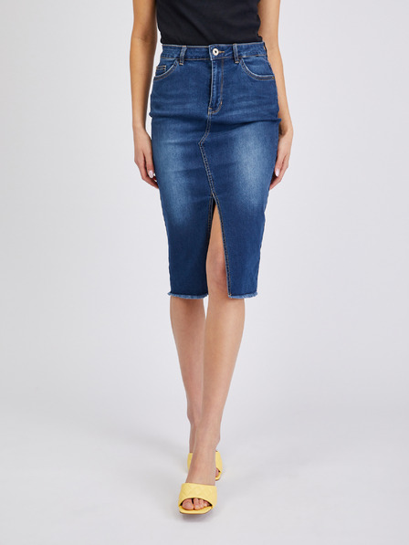 Orsay Modro žensko denim oprijeto krilo ORSAY