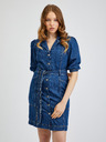 Orsay Temno modra ženska denim obleka ORSAY