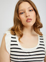 Orsay Črno-bela ženska črtasta majica ORSAY