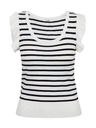 Orsay Črno-bela ženska črtasta majica ORSAY