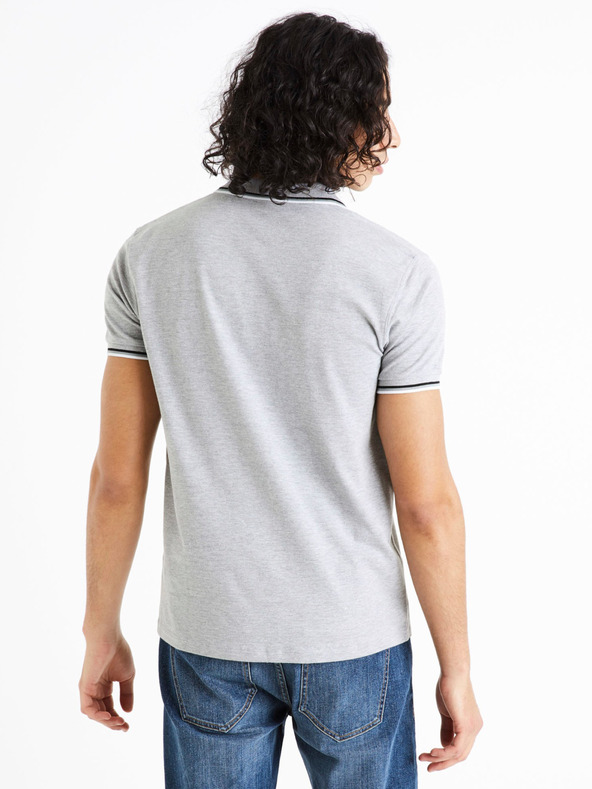 Celio Svetlo siva moška polo majica Celio Decolrayeb