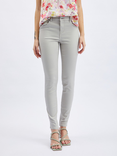 Orsay Svetlo sive ženske skinny fit kavbojke ORSAY
