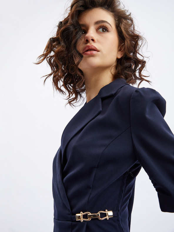 Orsay Temno modra ženska obleka ORSAY