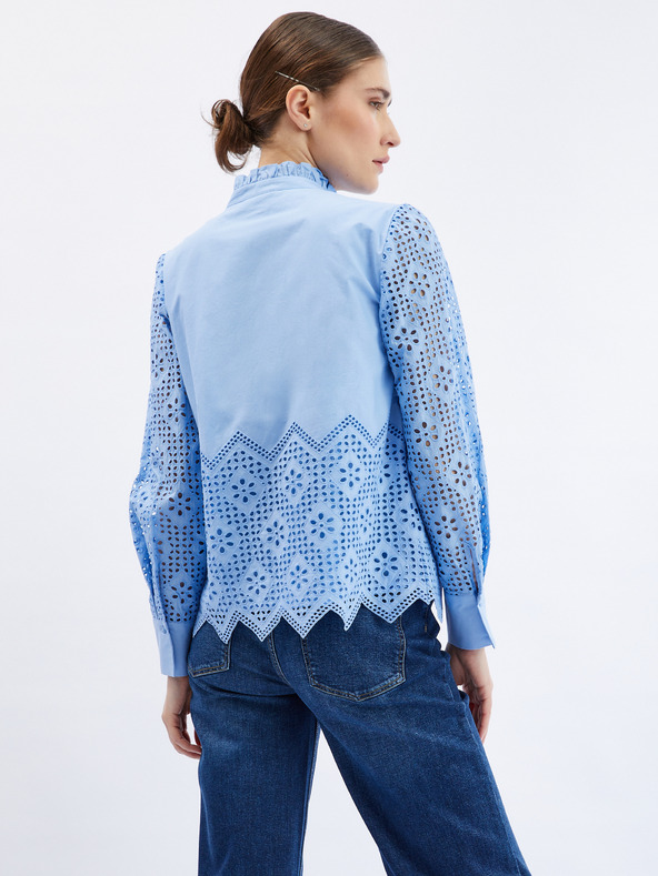 Orsay Svetlo modra ženska bluza z okrasnimi detajli ORSAY