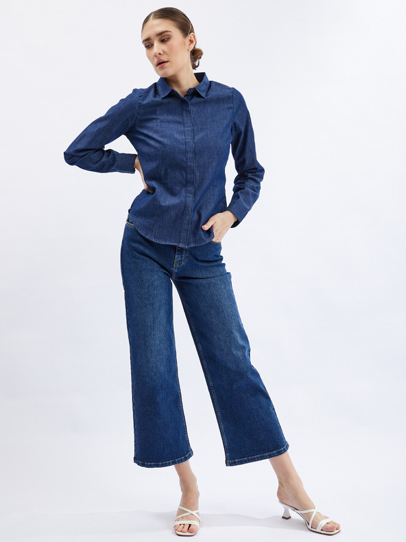 Orsay Temno modra ženska denim srajca ORSAY