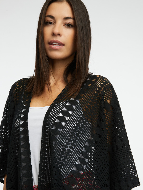 Orsay Črn ženski vzorčast kardigan ORSAY