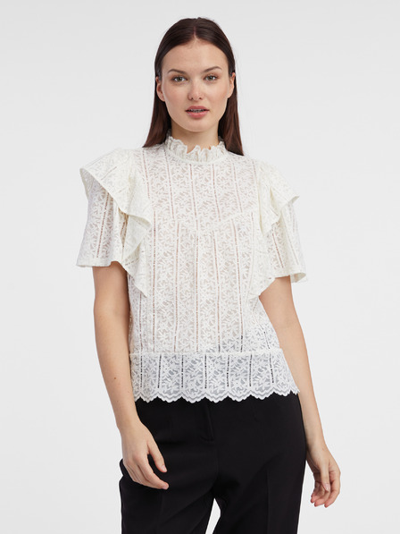 Orsay Bela ženska čipkasta bluza ORSAY
