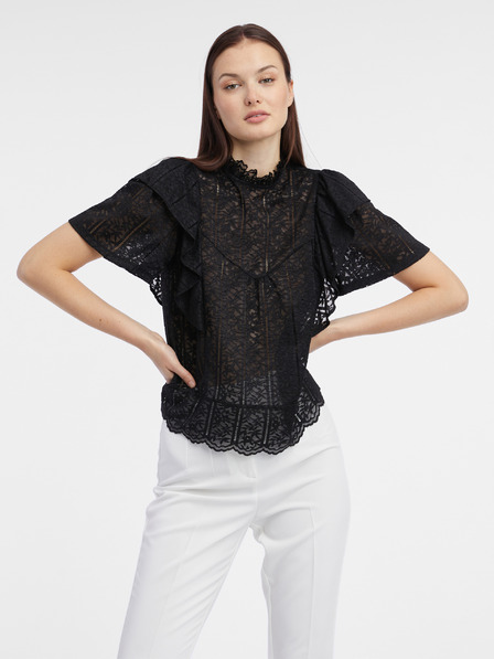 Orsay Črna ženska čipkasta bluza ORSAY