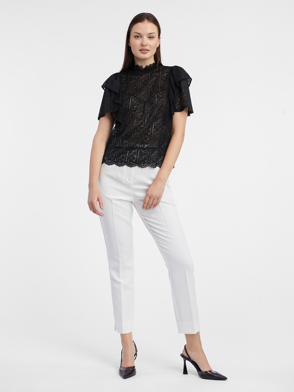 Orsay Črna ženska čipkasta bluza ORSAY
