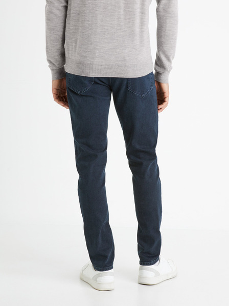 Celio Temno modre moške slim fit kavbojke Celio Foslim