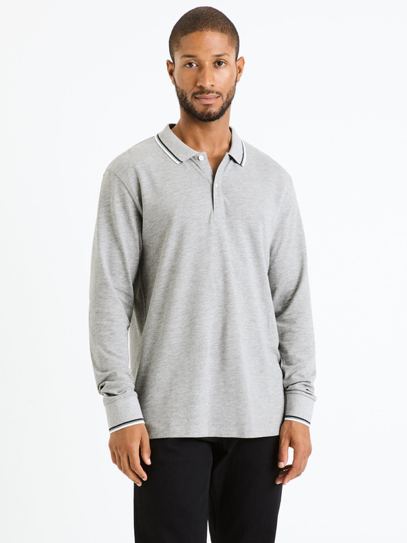 Celio Svetlo siva moška polo majica Celio Decoml