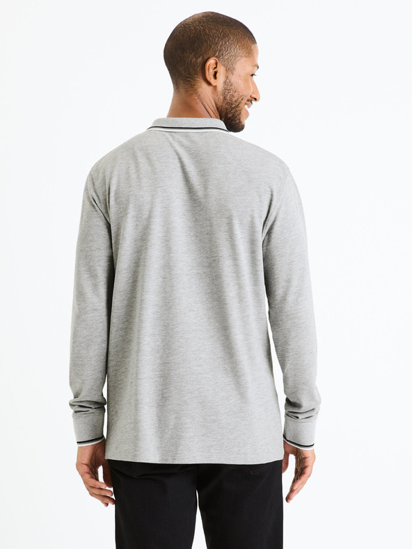 Celio Svetlo siva moška polo majica Celio Decoml