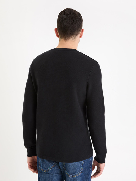 Celio Črn moški osnovni pulover Celio Genesis