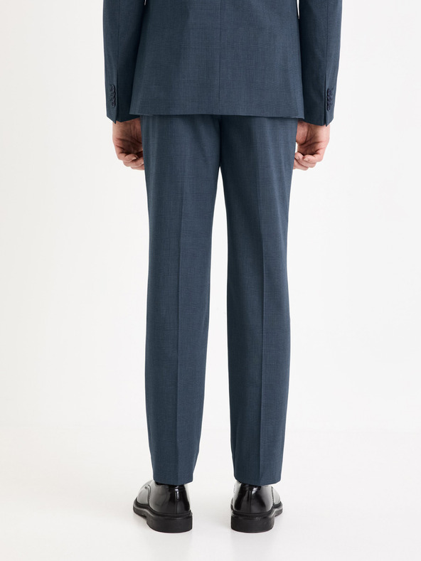 Celio Temno modre moške kariraste hlače Celio Gogabinfun